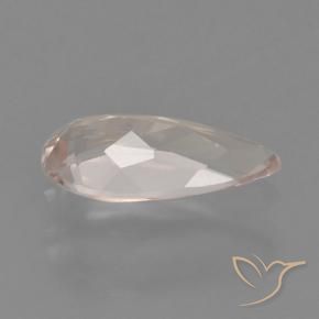 Morganite rosa fenicottero naturale da 0.57 ct, Forma a pera, VVS