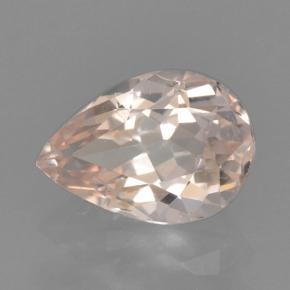 Morganite naturale rosa da 0,64 ct, taglio a pera, VVS