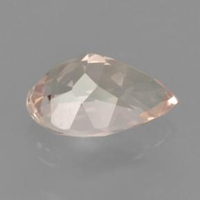 Morganite naturale rosa da 0,64 ct, taglio a pera, VVS