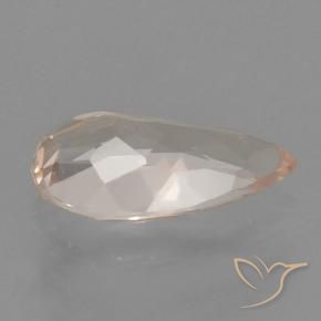 Morganite Rosa Molto Chiaro naturale da 0.62 ct, Forma a pera, VVS-VS