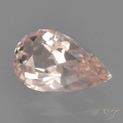 0.54ct Naturale Rosa medio Morganite, Forma a pera, VVS