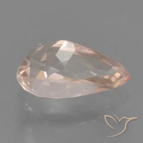 Morganite Rosa medio naturale da 0.54 ct, Forma a pera, VVS