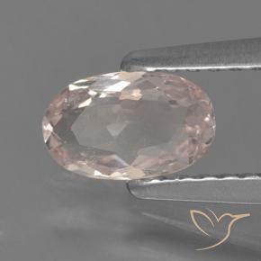 Morganite rosa fenicottero naturale da 0.52 ct, Ovale, VS