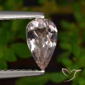 Morganite Rosa chiaro naturale da 0.51 ct, Forma a pera, VVS-VS