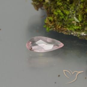 Morganite naturale rosa da 0,66 ct, taglio a pera, VS