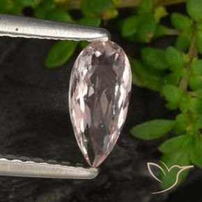 Morganite Rosa medio naturale da 0.47 ct, Forma a pera, VS
