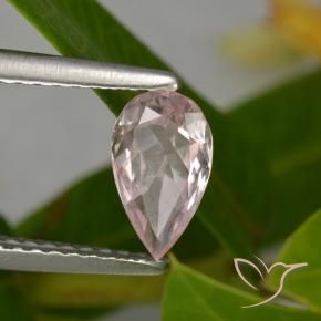 Morganite rosa fenicottero naturale da 0.55 ct, Forma a pera, VVS-VS