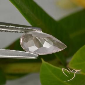 Morganite rosa fenicottero naturale da 0.55 ct, Forma a pera, VVS-VS