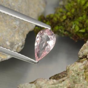 Morganite rosa fenicottero naturale da 0.47 ct, Forma a pera, VVS-VS