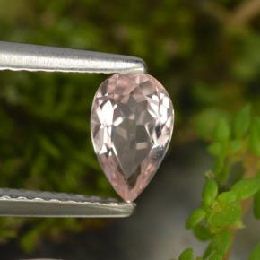 Morganite naturale rosa da 0,54 ct, taglio a pera, VVS