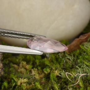 Morganite Rosa medio-chiaro naturale da 0.72 ct, Forma a pera, VVS