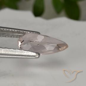 Morganite Rosa Molto Chiaro naturale da 0.57 ct, Forma a pera, VS