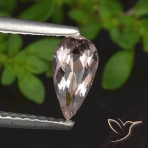 Morganite Rosa medio naturale da 0.56 ct, Forma a pera, VVS-VS