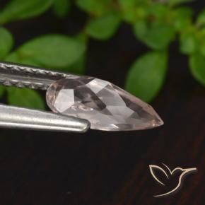Morganite Rosa medio naturale da 0.56 ct, Forma a pera, VVS-VS