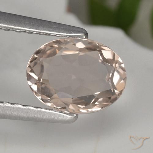 0.83ct Naturale Rosa medio Morganite, Ovale, VVS