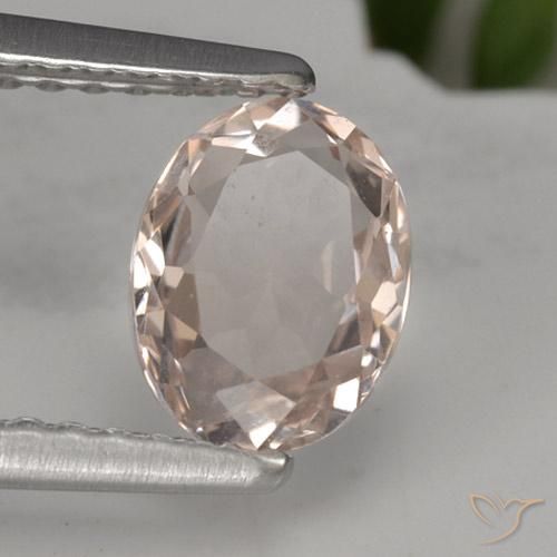 Morganite Rosa medio naturale da 0.83 ct, Ovale, VVS