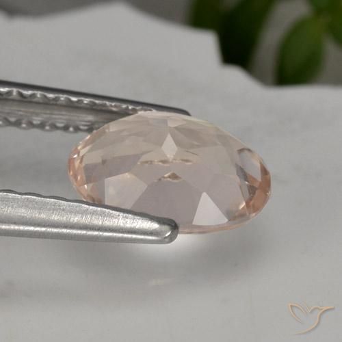 Morganite Rosa medio naturale da 0.83 ct, Ovale, VVS