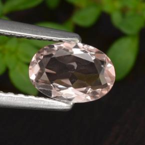 Morganite Rosa chiaro naturale da 0.60 ct, Taglio ovale, VVS