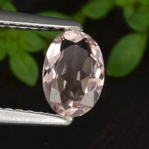 Morganite Rosa chiaro naturale da 0.60 ct, Taglio ovale, VVS