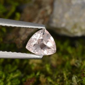 Morganite naturale rosa da 0,43 ct, trillion, VVS-VS
