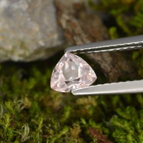 Morganite naturale rosa da 0,43 ct, trillion, VVS-VS