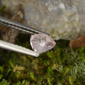 Morganite naturale rosa da 0,43 ct, trillion, VVS-VS