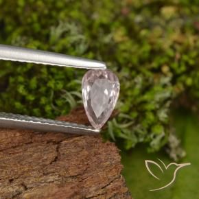 Morganite Rosa chiaro naturale da 0.48 ct, Forma a pera, VVS