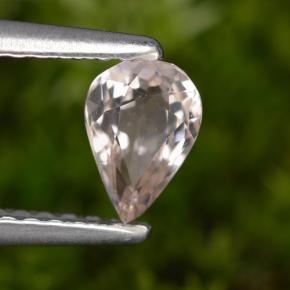 Morganite Rosa chiaro naturale da 0.43 ct, Forma a pera, VVS