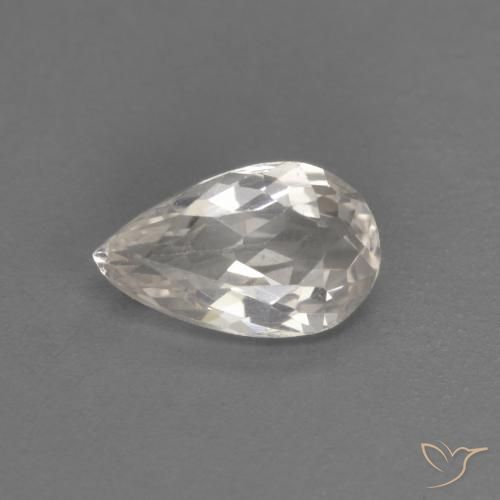 0.46ct Naturale Rosa salmone Morganite, Forma a pera, VVS