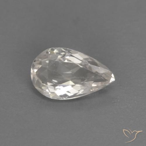 Morganite Rosa salmone naturale da 0.46 ct, Forma a pera, VVS