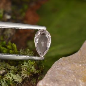 Morganite rosa chiaro naturale da 0,49 ct, taglio a pera, VVS