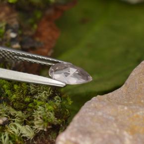 Morganite rosa chiaro naturale da 0,49 ct, taglio a pera, VVS