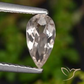 Morganite Rosa chiaro naturale da 0.56 ct, Forma a pera, VVS