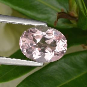 Morganite naturale rosa da 1,26 ct, taglio ovale, VVS