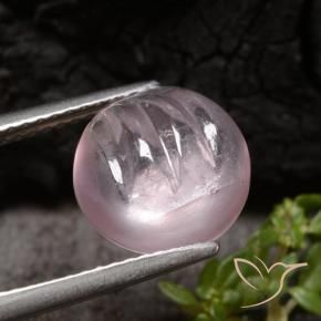 Morganite Rosa chiaro naturale da 4.08 ct, Rotondo, Trasparente