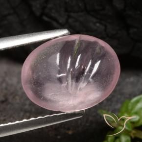 Morganite Rosa medio naturale da 3.09 ct, Ovale, Trasparente