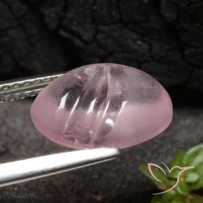 Morganite Rosa medio naturale da 3.09 ct, Ovale, Trasparente