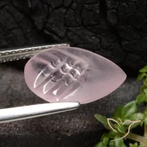 Morganite Rosa corallo naturale da 2.62 ct, Forma a pera, Traslucido