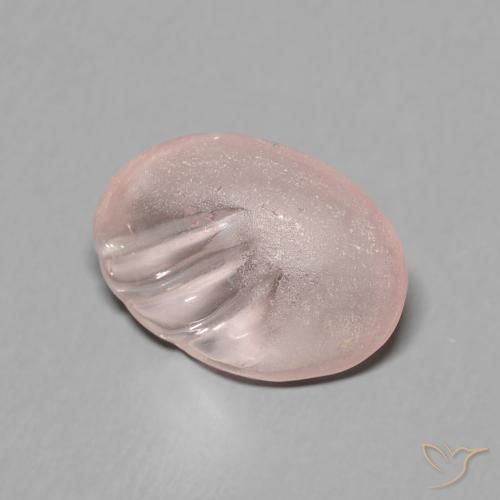 3.85ct Naturale rosa fenicottero Morganite, Ovale, Trasparente