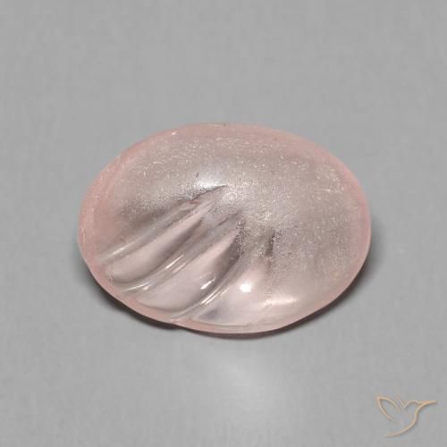 Morganite rosa fenicottero naturale da 3.85 ct, Ovale, Trasparente