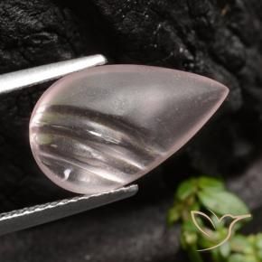 Morganite Rosa corallo naturale da 4.35 ct, Forma a pera, Trasparente