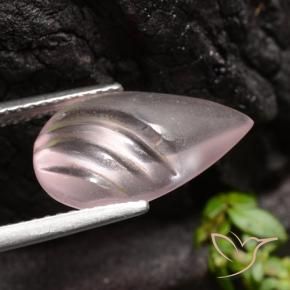 Morganite Rosa corallo naturale da 4.35 ct, Forma a pera, Trasparente