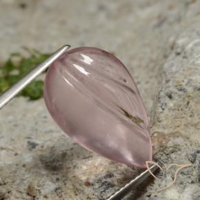 Morganite Rosa corallo naturale da 7.10 ct, Forma a pera, Trasparente