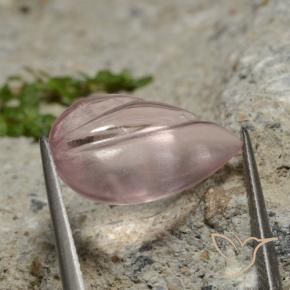 Morganite Rosa corallo naturale da 7.10 ct, Forma a pera, Trasparente