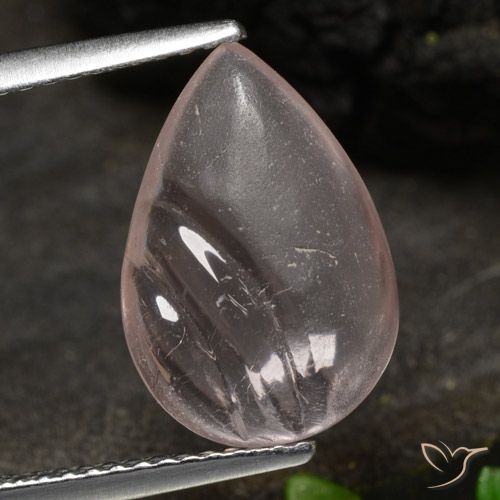 3.48ct Naturale Tono rosa rosa Morganite, Forma a pera, Trasparente