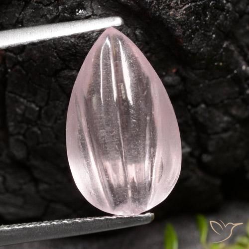 4.47ct Naturale Rosa rosa Morganite, Forma a pera, Trasparente