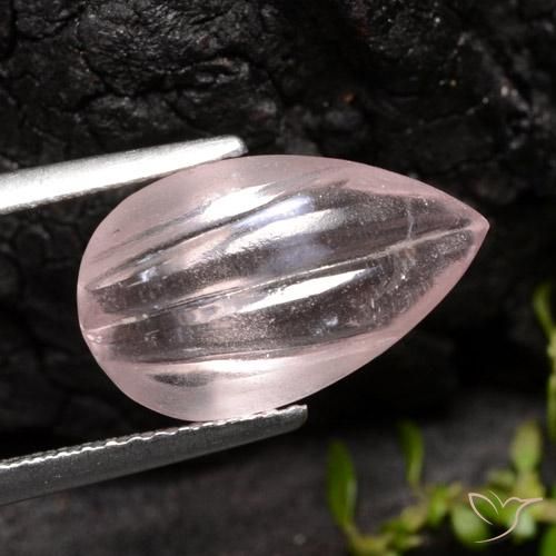 Morganite Rosa rosa naturale da 4.47 ct, Forma a pera, Trasparente
