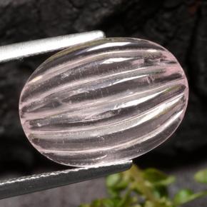 Morganite Tono rosa corallo naturale da 3.88 ct, Taglio ovale, Trasparente