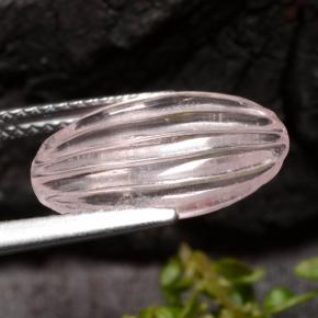 Morganite Tono rosa corallo naturale da 3.88 ct, Taglio ovale, Trasparente