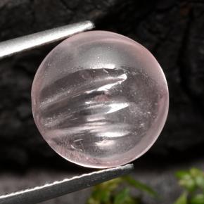 Morganite rosa chiaro naturale da 5,65 ct, taglio rotondo, trasparente